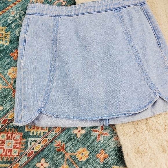 Pacsun Scalloped Hem Denim Skirt 26 - Picture 3 of 6